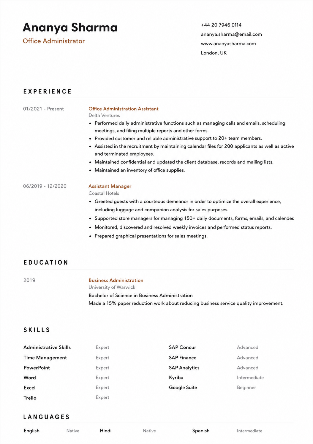 Resume Template
