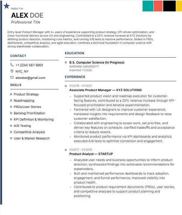 Creative resume template