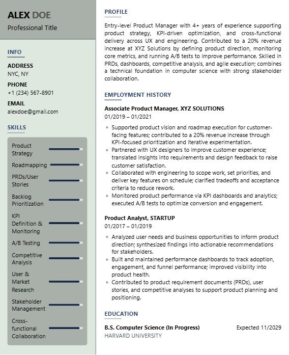 Stylish resume template